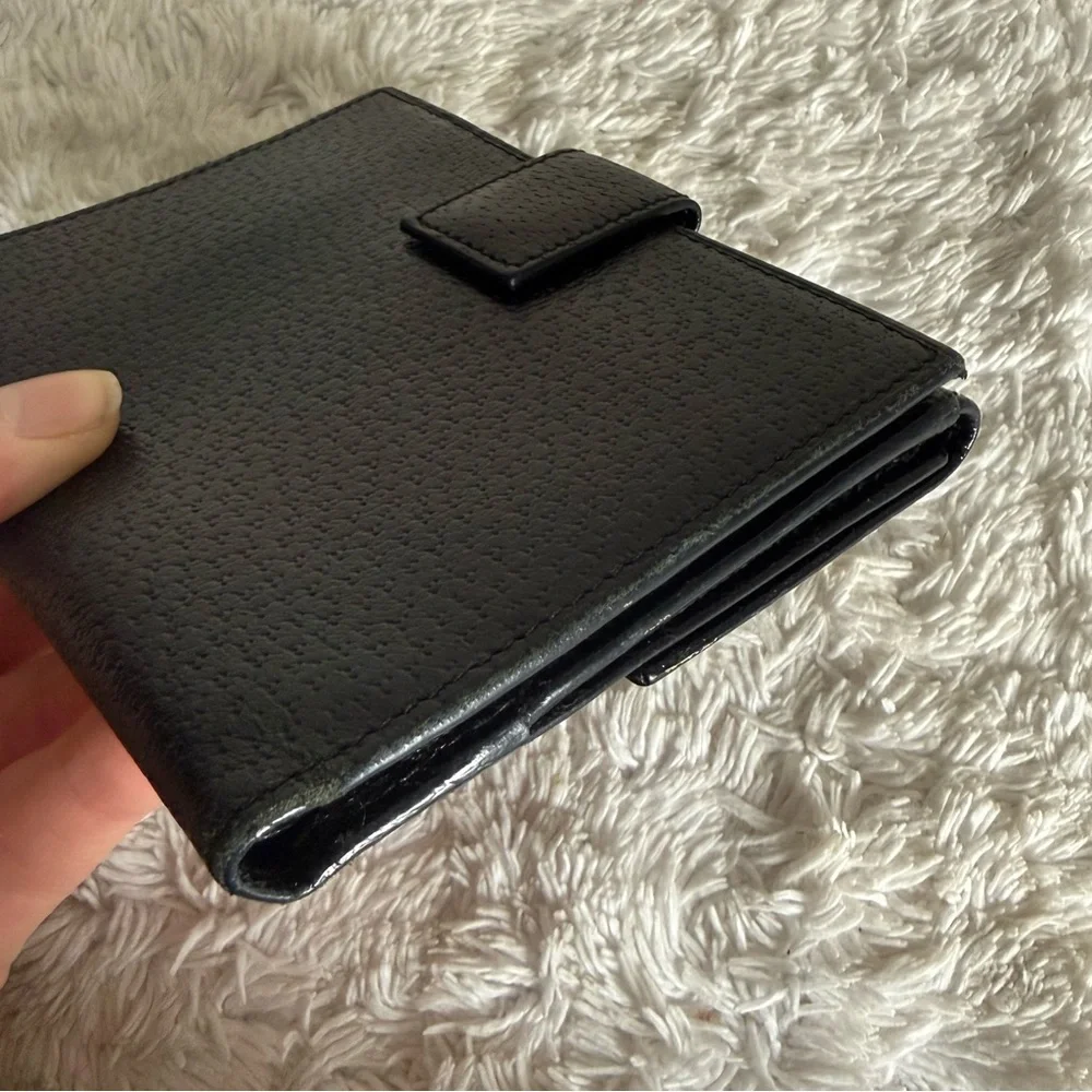 Salvatore Ferragamo Black Leather Bifold Wallet
